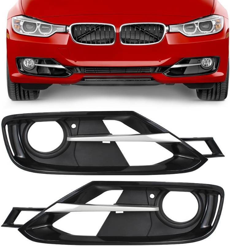 lot 371312 image: Front Fog Light Cover Lamp Bezel Compatible with BMW 3 Series F30 F31 320i 325i 328d 328i 335i 2012-2015 Replaces 51117300739 51117300740 51117293105 51117293106