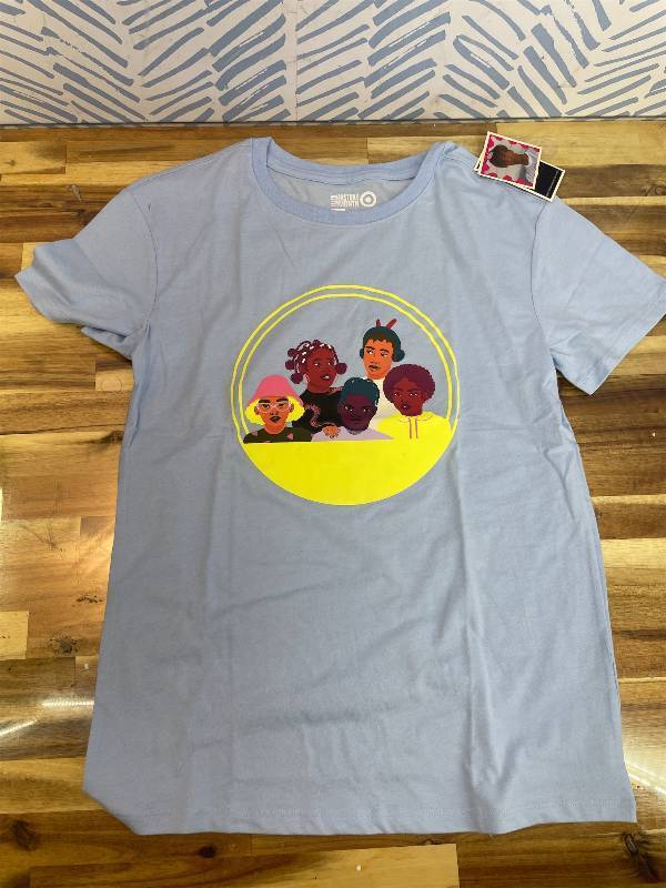 lot 9187279 image: Target brand light blue Black History Month graphic t-shirt. Size XL (14)