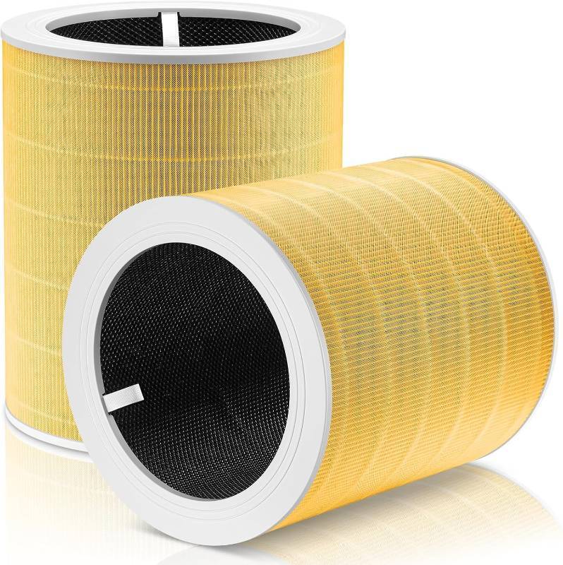 lot 261494 image: Core 600S Pet Care Replacement Filter for LEVOIT Core 600S Air Purifier, 3-in-1 H13 True HEPA, High-Efficiency Activated Carbon, Core 600S-RF-PA, 2 Pack, Yellow