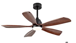 lot 152071 image: Retails for $150 48 Inch Ceiling Fans with Lights and Remote, 5 Blades, Wood Ceiling Fan