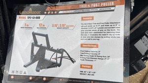 lot 236 image: LandHonor TP2-13-080 Skid Steer Tree and Post Puller Attachment