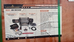 lot 255 image: LandHonor 25000 LBS Electric Winch with Remote Control