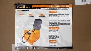 lot 279 image: Landhonor LHR-PDT58 58 Gallon Portable Diesel Tank