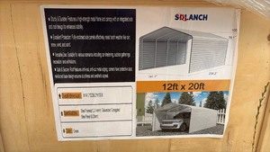 lot 131 image: Unused SDLANCH 12ft x 20ft Steel Carport Shelter