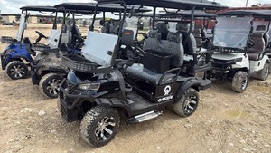 lot 602 image: Black Unused Onshine Electric 4 seater Golf Cart with Canopy and Custom Seats