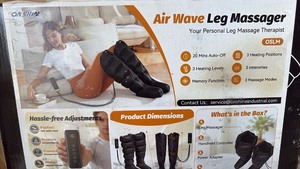 lot 676 image: OnShine Air Wave Leg Massager with Heat and Controller