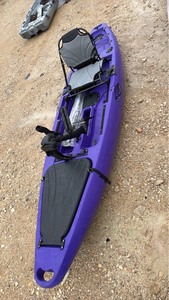 lot 812 image: Purple unused Pedal Drive Fishing Kayak with Seat and Paddle