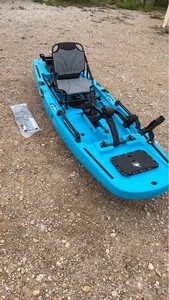 lot 813 image: Blue unused Fishing Kayak with Pedal Drive System and Padded Seat