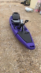lot 818 image: Purple unused Fishing Kayak with Pedal Drive System and Padded Seat