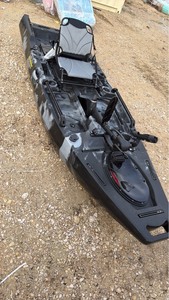lot 827 image: Nordmann Hunter black unused Fishing Kayak with Pedal Drive System