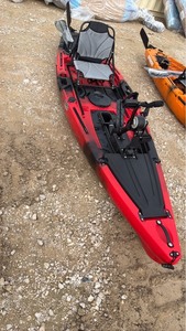 lot 829 image: Redblack unused Bukanero Fishing Kayak with Adjustable Seat and Paddle System