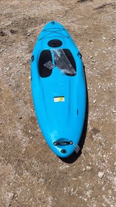 lot 835 image: Fisher unused Blue Sit-On-Top Kayak with Paddle