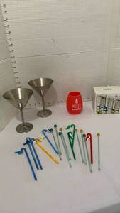 lot 1109 image: Cocktail Making Set with Stirrers and Shot Glasses
