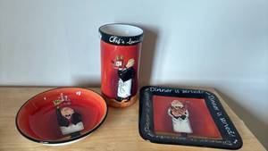 lot 1133 image: Chefs Special Ceramic Dinnerware Set with Bowl and Serving Plate