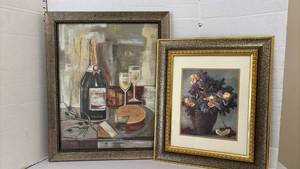 lot 1232 image: Framed Still Life Paintings Set