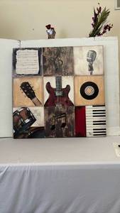lot 1234 image: Music Themed Canvas Wall Art