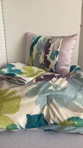 lot 1301 image: Comforter full size with matching throw pillow and sham