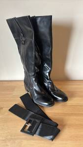 lot 1413 image: Franco Sarto Black Riding Boots Size 9.5