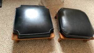 lot 2005 image: Mid-Century Modern stackable foot stools Set of 2 5X17X27 located in basement