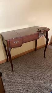 lot 2013 image: French Provincial Style mahogany  vanity needs repair 30X38X27