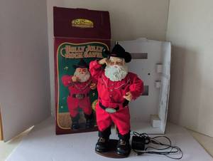 lot 3035 image: Holly Jolly Rock Santa Country Western Collectible Figure