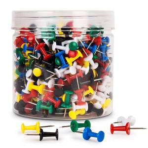 lot 2637 image: 400Pcs Push Pins, Thumb Tacks for Bulletin Board, Stick Pins Thumb Tacks for Cork Board Wall Hangings, Office Tacks Color Pins for Desk Decor Organization (Assorted Colors) - Retail $6