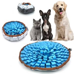 lot 2638 image: NEECONG Dog Snuffle-Mat Slow-Feeder-Bowl - Simulating Grassland for Boredom, Encourages Natural Foraging Skills for Pet, Treat Indoor Outdoor Stress Relief Blue&nbsp - Retail $12
