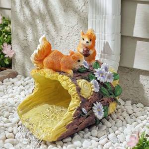 lot 2657 image: Euiroet Squirrel Gutter Downspout Extender Statue, Garden Animal Decor Gutter Extension, Splash Block, Eco-Friendly Resin, Outdoor Decor Sculpture, Gutter Diverter Rain, Perfect for 3x4 Downspouts - Retail $25