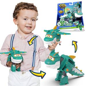lot 2658 image: Super Wings 5 in Transformable Toys Tino, Transforming Airplane Robot for Boys and Girls, Action Figures Dinosaur Toy for Kids Age 3 4 5 6 7 8 9 - Retail $22