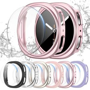 lot 2673 image: Landhoo 66Pack for Samsung Galaxy Watch 8 40mm Screen Protector Case, Hard PC Bumper  HD Anti-Fog Tempered Glass Protective Film, Waterproof Face Cover Set for Galaxy Watch 8 40mm Accessories - Retail $10