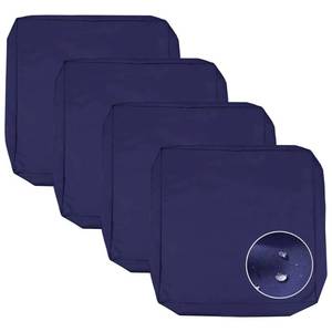 lot 2681 image: Sqodok Patio Cushion Covers 21x19x3 inch, Waterproof Outdoor Cushion Covers for Patio Furniture, 4Pack Patio Cushion Seat Slicovers Replacement for Sectional Sofa, Wicker Chair, Blue - Retail $33