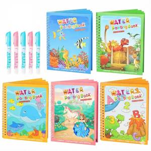 lot 2690 image: CMTOOP 5 Pack Reusable Water Coloring Book for Toddlers, Water Doodle Book Toys, Paint with Water Books,Mess-Free Coloring Book, Portable Educational Doodle Drawing Toy,Educational Learning Kits Gifts - Retail $10