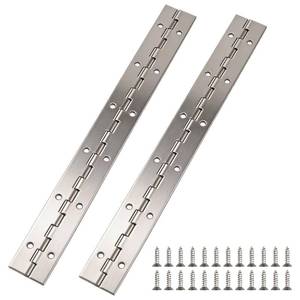 lot 2696 image: 2Pcs Piano Hinge, 12 Inch Stainless Steel Hinges with Holes and Stainless Steel Screws, Piano Heavy Duty Hinges, Suitable for Cabinets, DIY Storage Boxes, and Marine Scenarios - Retail $6