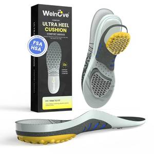 lot 2702 image: Achilles Tendonitis Relief Insoles for Women & Men - Heel Cushion for Heel Pain Relief Heel Spur with Shock Absorption for All-Day Comfort, M 12-14318MM - Retail $28