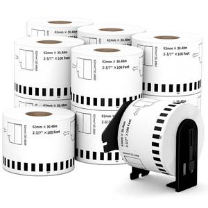 lot 2718 image: Anylabel - Compatible Continuous Labels Replacement for DK-2205 (2.4 in x 100 ft), Use with Brother QL Label Printers (12 Rolls  1 Frame, 30.48m Length LabelsRoll) - Retail $36
