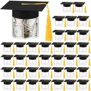 lot 2720 image: Chunful 36 Pack Graduation Cap Candy Jars with Tassel, Class of 2026 Graduation Favors Clear Plastic Containers Bulk, Grad Party Favors Mini Memory Jars for College Grad Ceremony Decor DIY Supplies - Retail $28