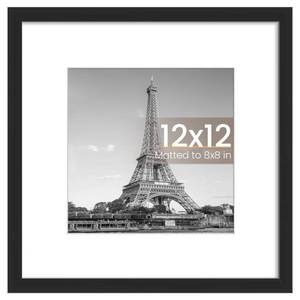lot 2736 image: upsimples 12x12 Picture Frame, Display Pictures 8x8 with Mat or 12x12 Without Mat, Wall Hanging Photo Frame, Black, 1 Pack - Retail $9