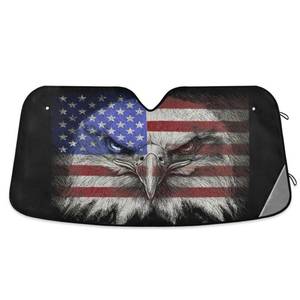 lot 2740 image: American Flag Bald Eagle Car Windshield Sun Shade USA Patriotic Sunshade Blocks UV Rays Protector Keep Your Vehicle Cool Sun Shield Visor Cover Foldable for Car Truck SUV L&nbsp