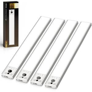 lot 2746 image: EZVALO 12-inch Under Cabinet Lighting, 3200mAh Rechargeable Motion Sensor Light Indoor, with Dimmable & 3 Color Temps, Magnetic Closet Lights, Wireless Under Counter Lights for Kitchen, Stairs(4-Pack) - Retail $40