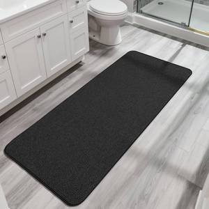 lot 2760 image: Bosap Bath Mat,Ultra Thin Bathroom Runner Rugs,Large Bath Mats for Bathroom,Quick Dry,Non-Slip,Machine Washable,Low Pile,Bath Rug,Shower Outside,Sink,Home Decor Accessories.Black,2x5, 24x60 inch - Retail $46