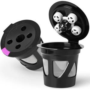 lot 2784 image: Reusable K Cups for Keurig, 2-Pack Refillable Coffee Pods with 5 Holes, Compatible with Keurig K Supreme, K Slim, K-Duo Hot & Iced Gen2, K-Brew Chill (MultiStream Technology) - Retail $8