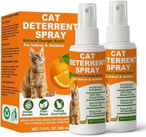 lot 2789 image: TPBEHMZ Cat Deterrent Spray Anti-Scratch Cat Spray 100% Natural, Plant-Based Formula to Stop Scratching, Chewing &amp Urine Spraying Indoor Use Safe for Furniture&nbsp