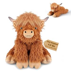 24" &amp; 4.5lbs Highland Cow Stuffed Animal, Sitting &amp; Laying Weighted Stuffed Animals, Cuddly &amp; Soft Weighted Highland Cow Plush for Adults &amp; Kids,&nbsp; - Retail: $37