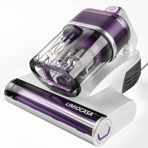 lot 2811 image: LIMIOCASA Bed Vacuum Cleaner 18KPa &amp 500W Powerful Suction, Visible Dust Sensor, 149°F Heat &amp UV-C Light, Mattress Deep Cleaning with HEPA Filter for Bed Couch Carpet (Corded) - Retail $80