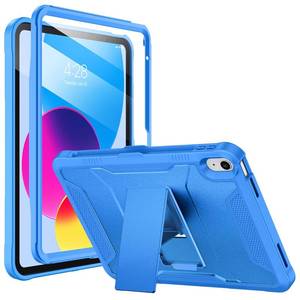 lot 2848 image: Soke Case for iPad (A16) 11th Generation 11-inch 2025, iPad 10th Generation 10.9-inch 2022, with Built-in Screen Protector and Kickstand, Rugged Full Body Protective Cover - Blue - Retail $31