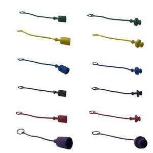 lot 2855 image: 6 Sets 34 Agricultural ISO 7241-B Hydraulic Coupler Male Dust Cap And Female Plug Cover Set(Red,Blue,Black,Yellow,Green,Purpel) - Retail $20