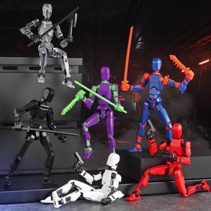 lot 2887 image: 13 Action Figure Set, 6PCS T-Robot 13 Action Figure Titan 13 3D Printed Toys Articulated, for Modeling Enthusiasts Etc Birthday Gifts &amp Childrens Day Gift for Kids 5-8 Years Old Assembly Required - Retail $18