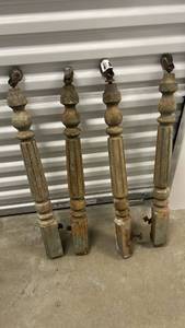lot 40378 image: Reclaimed Wooden Table Legs Set of 4