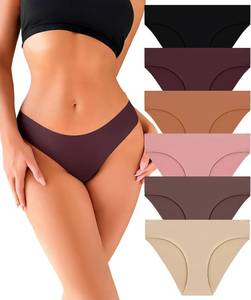 lot 1039 image: XL Seamless Thongs For Women V-waisted No Show Thong Seamless Panties Breathable Comfortable Underwear Womens 5-Pack, Photo for Reference, Check Additional Photos for Style and Color