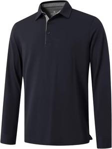lot 1076 image: 3XL Mens Business Long and Short Sleeve Polo Shirts Mercerized Cotton Blend Casual Stylish Collared Shirts
